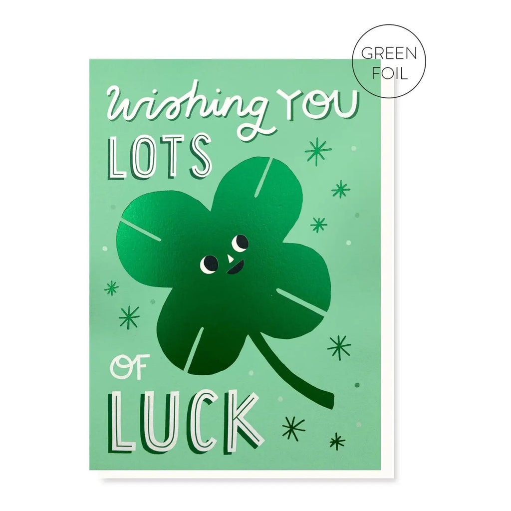 Lucky Clover Good Luck Card.