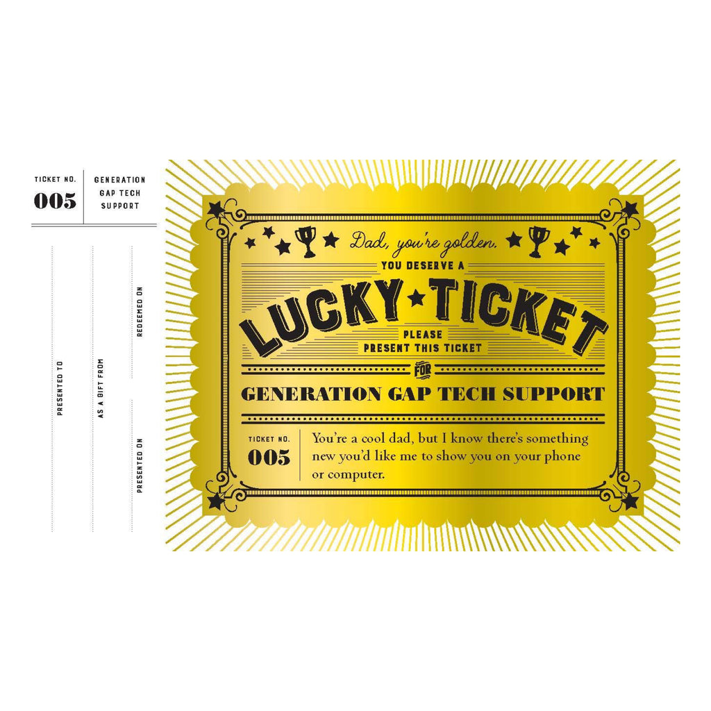 Lucky Tickets For Dad - sample ticket 1.