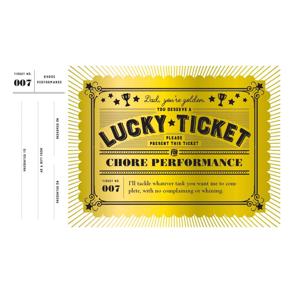 Lucky Tickets For Dad - sample ticket 3.