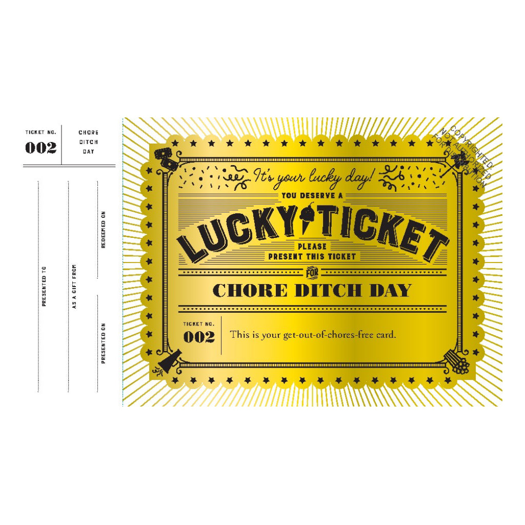 Lucky Tickets For Kids - sample ticket 1.