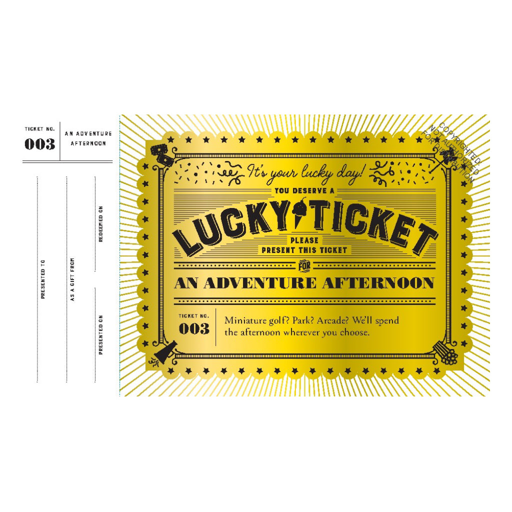 Lucky Tickets For Kids - sample ticket 2.