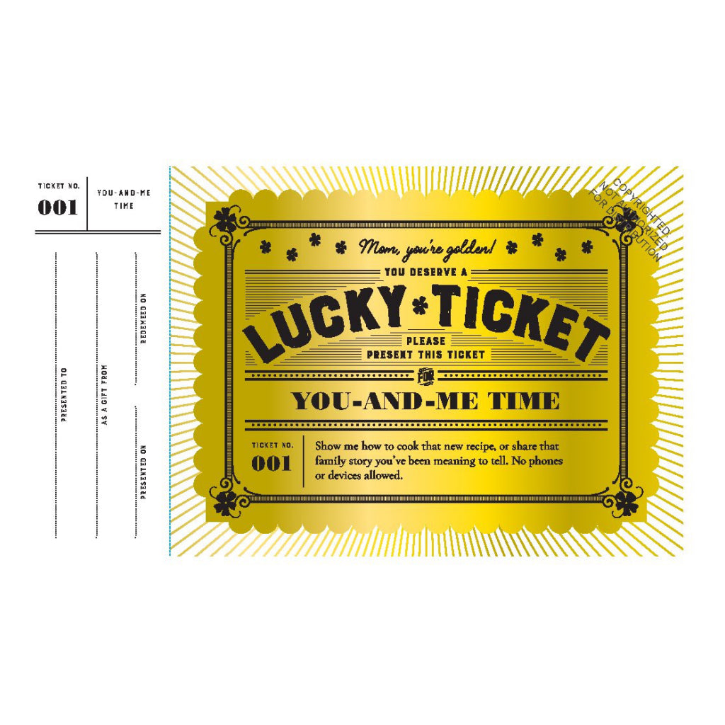 Lucky Tickets For Mom - sample ticket 1.