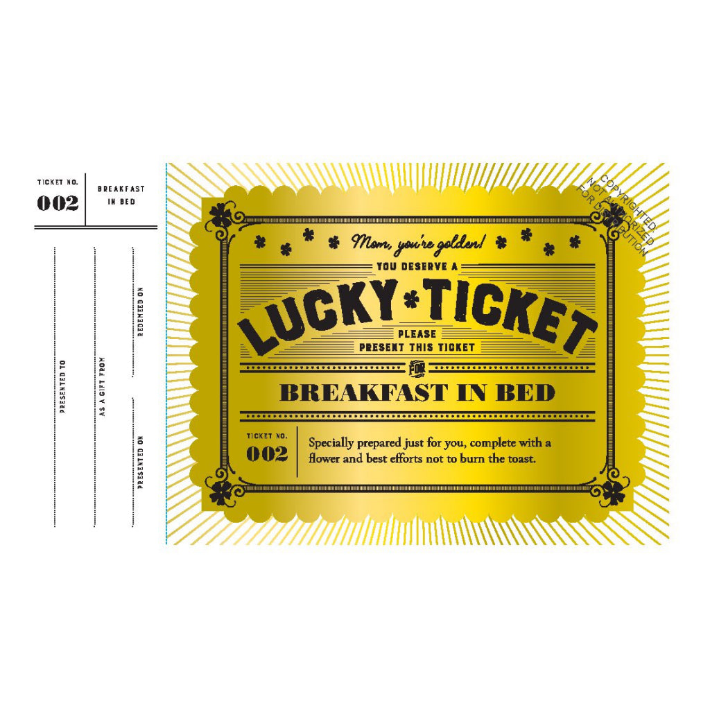 Lucky Tickets For Mom - sample ticket 2.