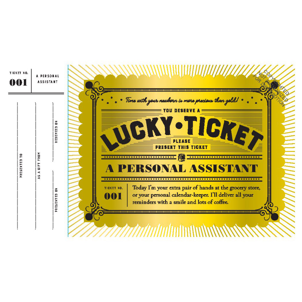 Lucky Tickets for New Parents sample 2.