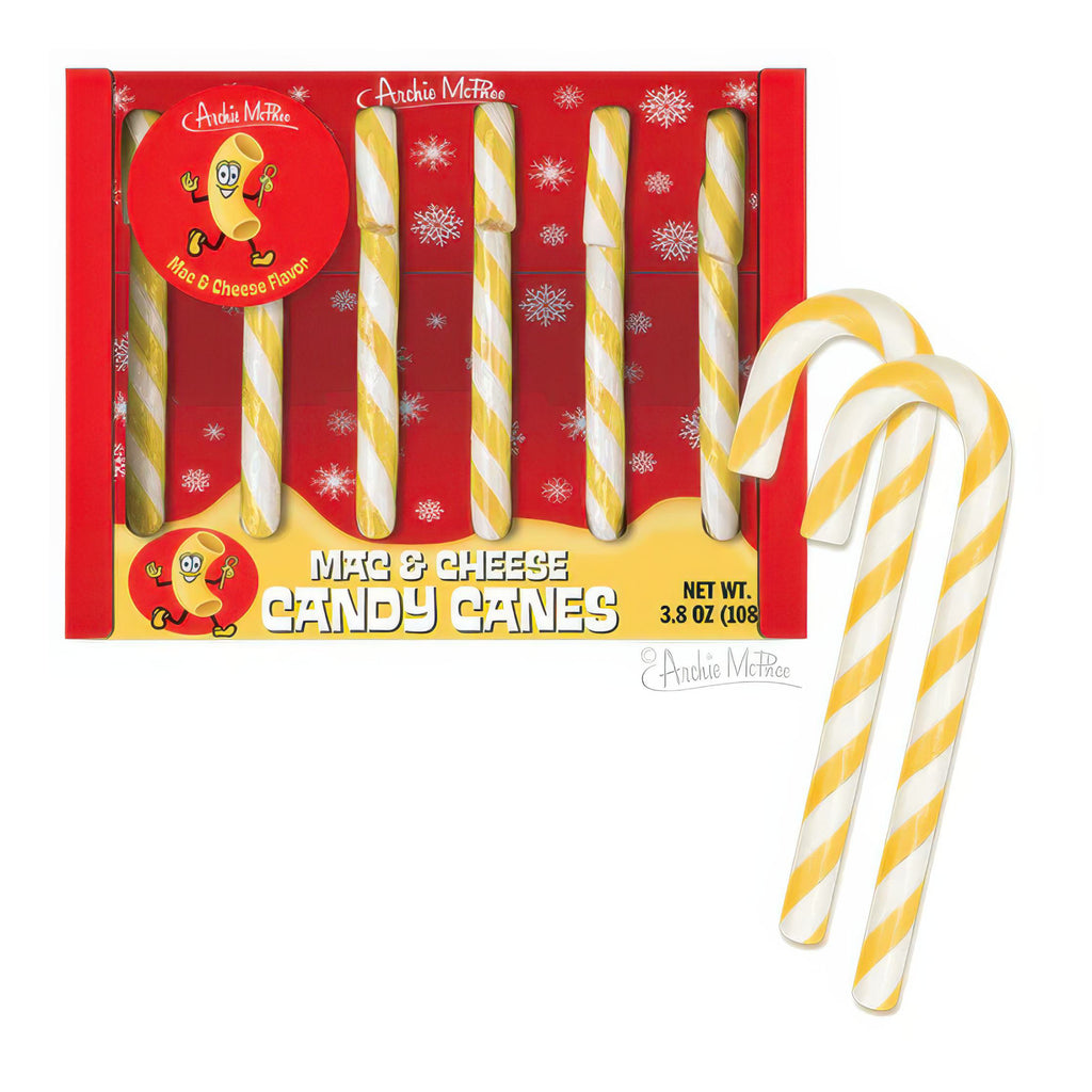 Mac-N-Cheese Candy Canes.