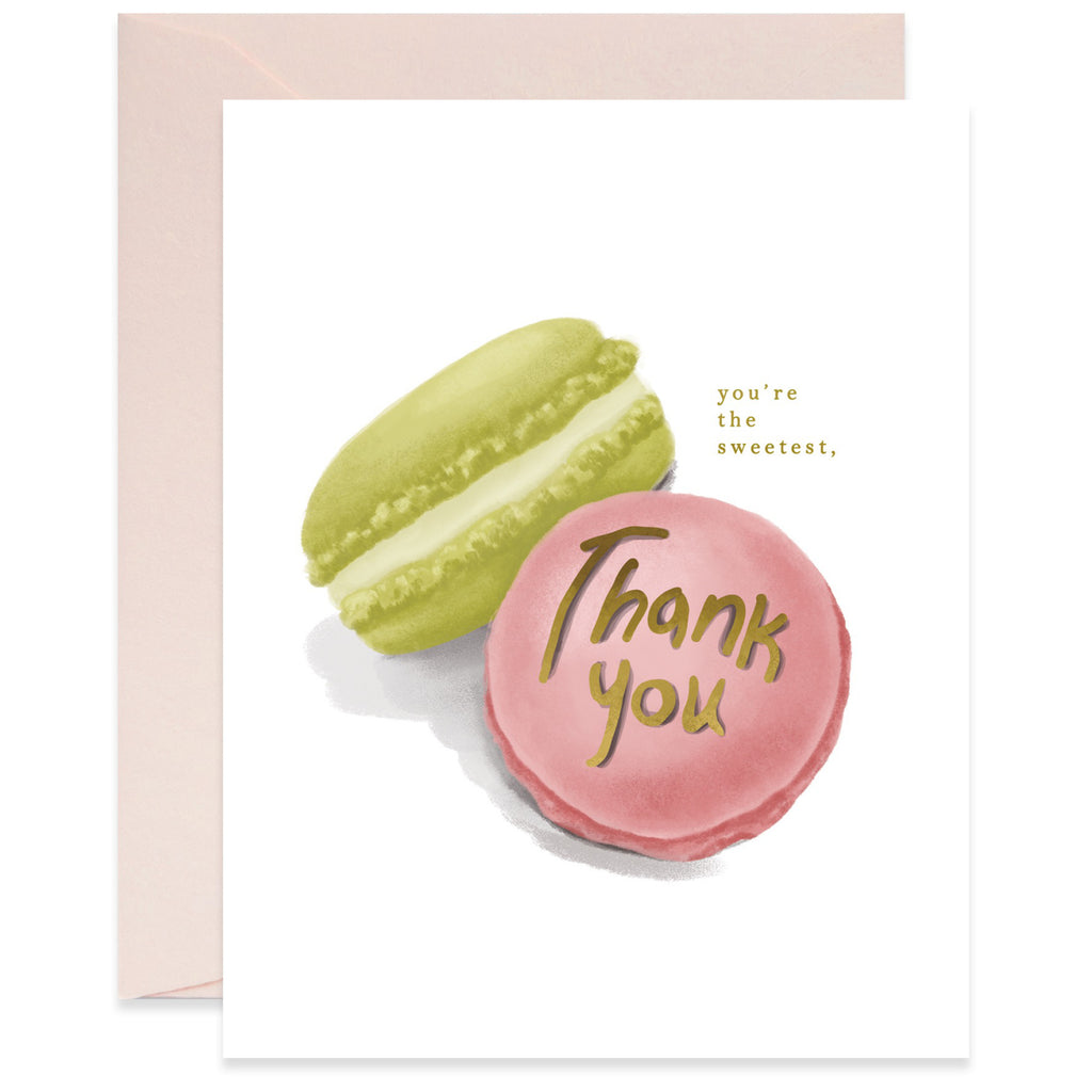 Macaron Sweetest Thank You Card.