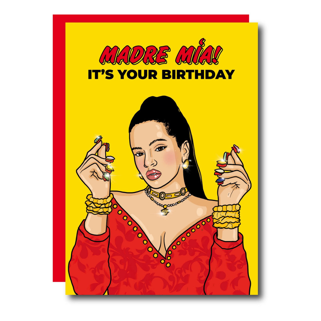 Madre Mia! Rosalia Birthday Greeting Card.
