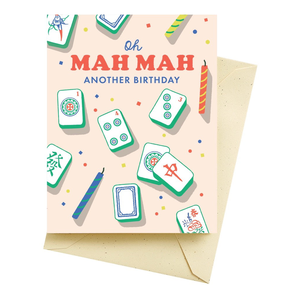Mah Jong Birthday Card.