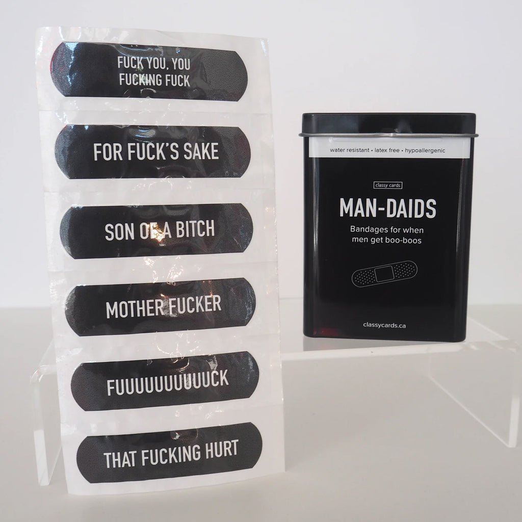 Man-Daids Bandages contents.