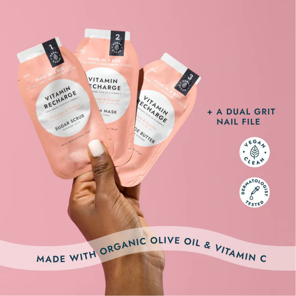 Mani Moments Vitamin Recharge features.