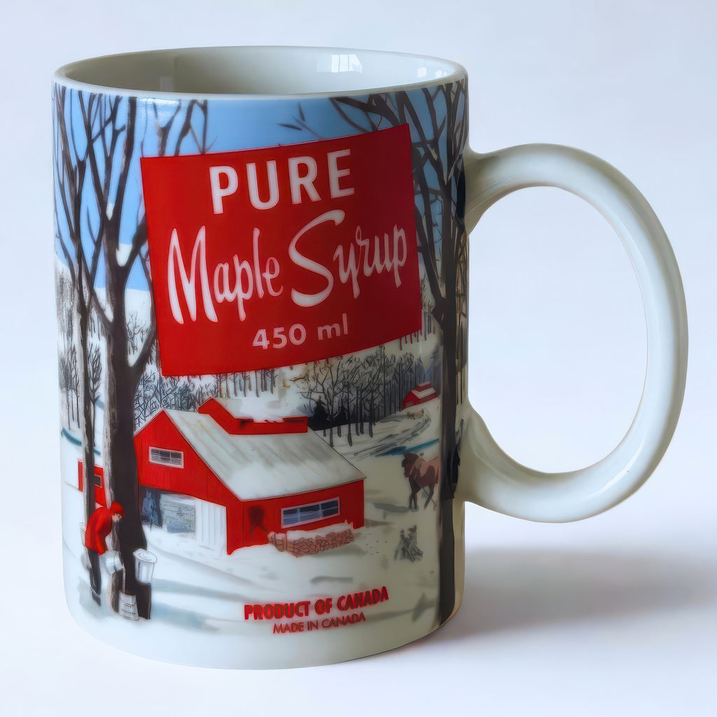 Maple Syrup Ceramic Mug White.