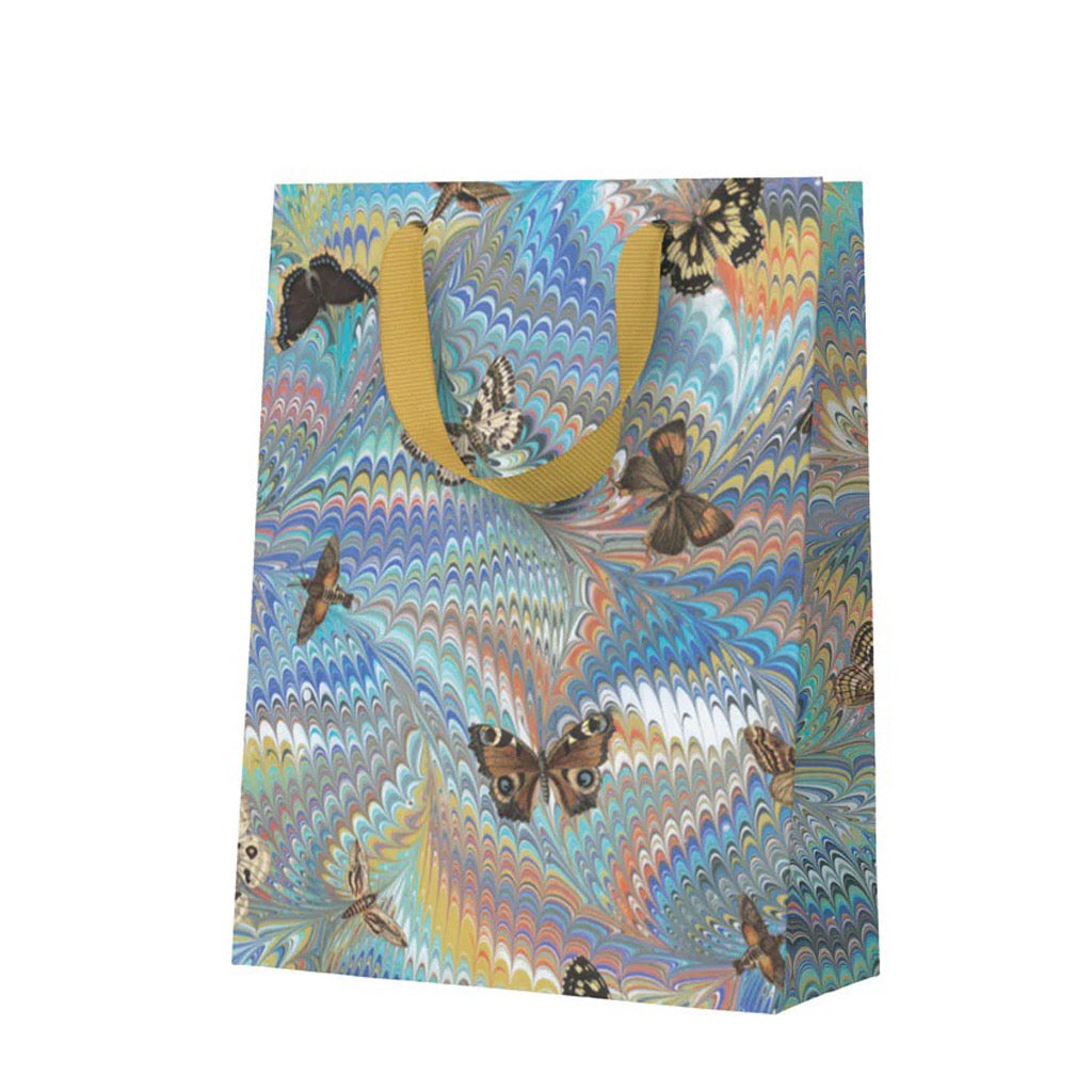 Marble Butterfly Blue Small Gift Bag.