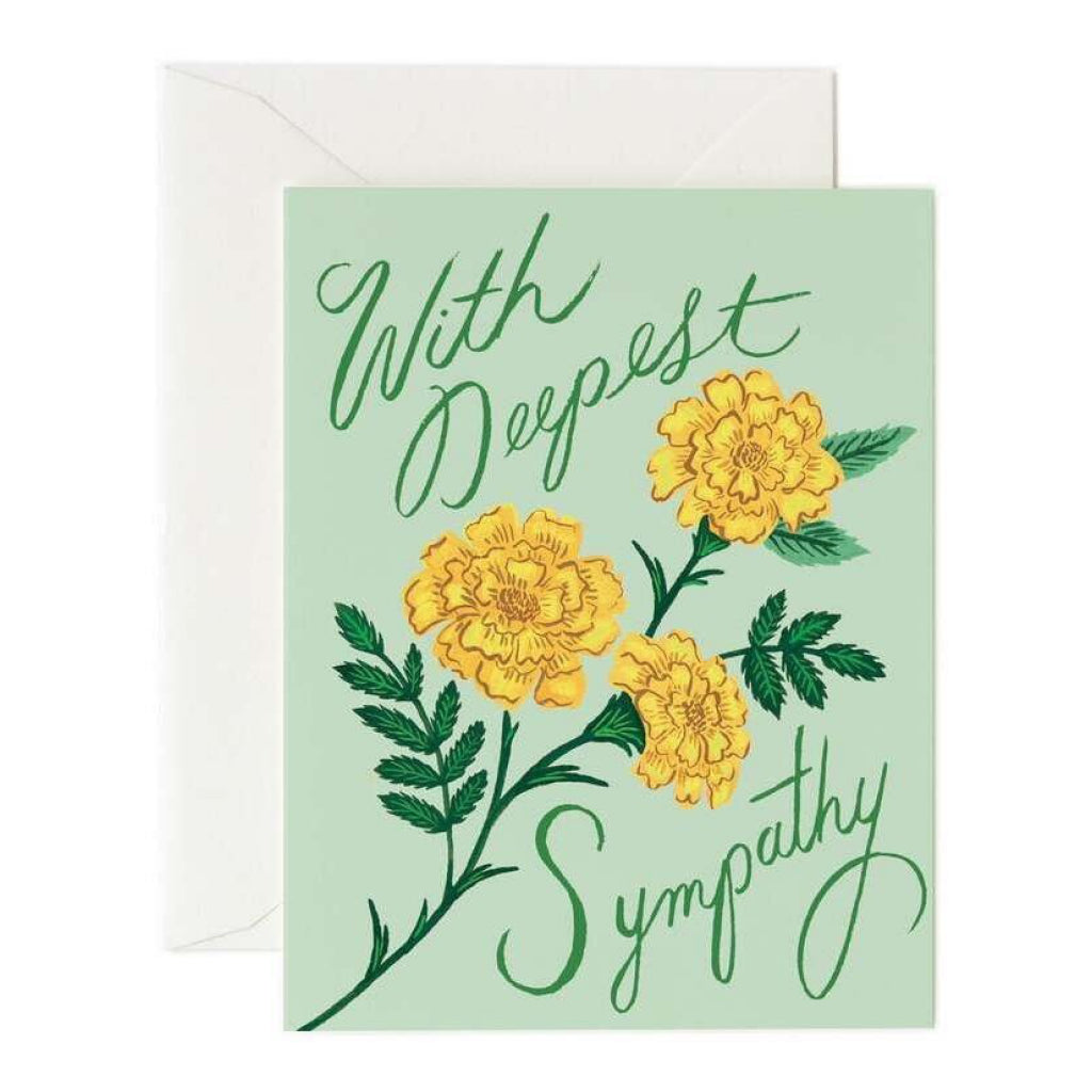 Marigold Sympathy Card.