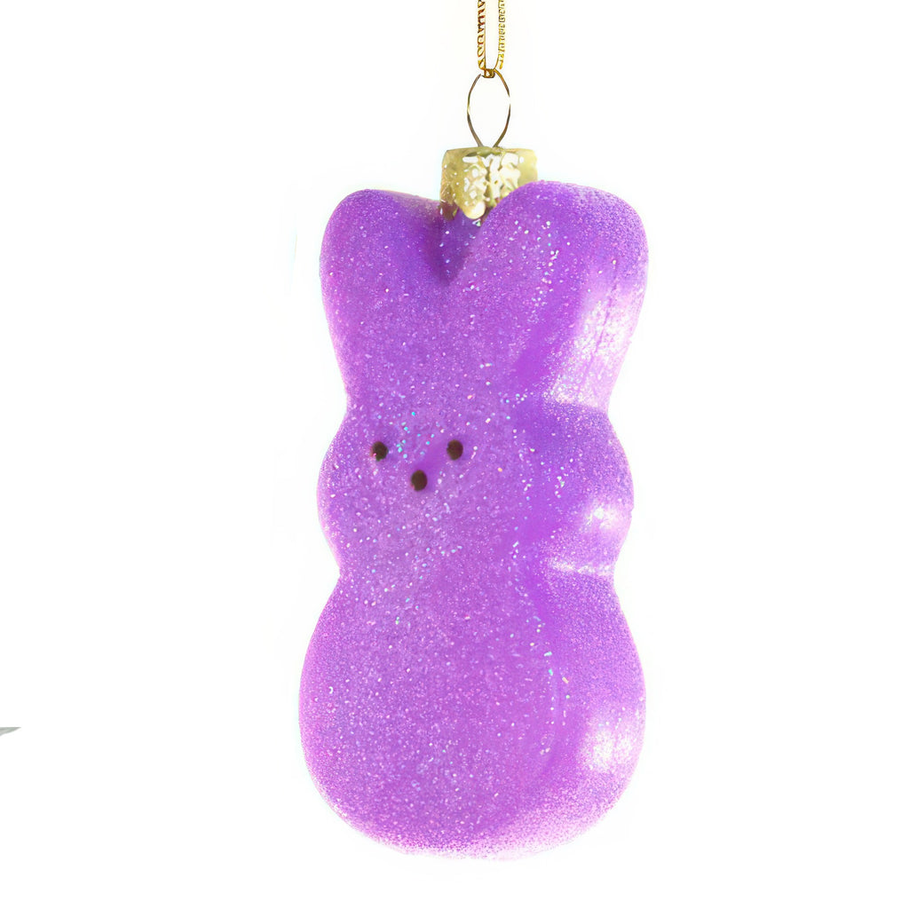 Marshmallow Rabbit Ornament - purple.