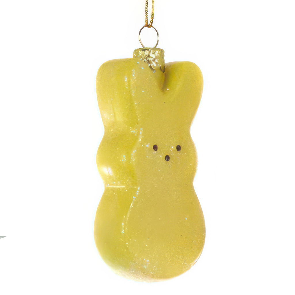 Marshmallow Rabbit Ornament - yellow.