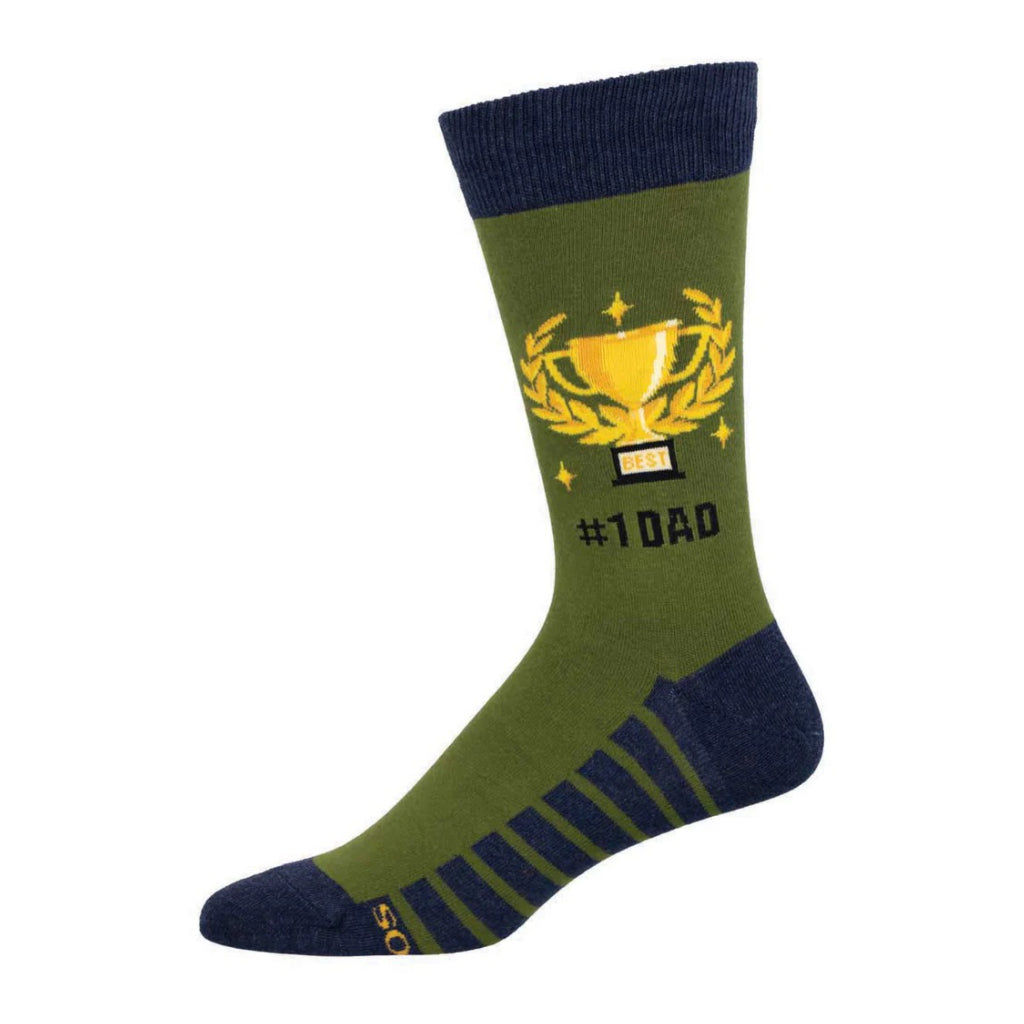 Men's #1 Dad Socks Green.