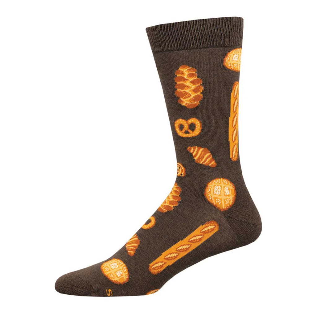 Men's Baker's Dozen Bamboo Socks Brown Heather.