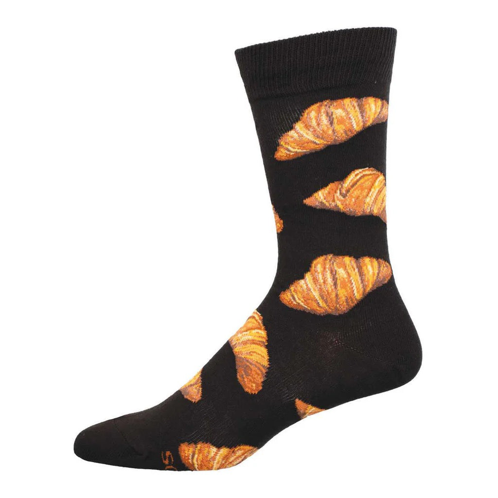 Men's Flaky Croissant Socks Brown.