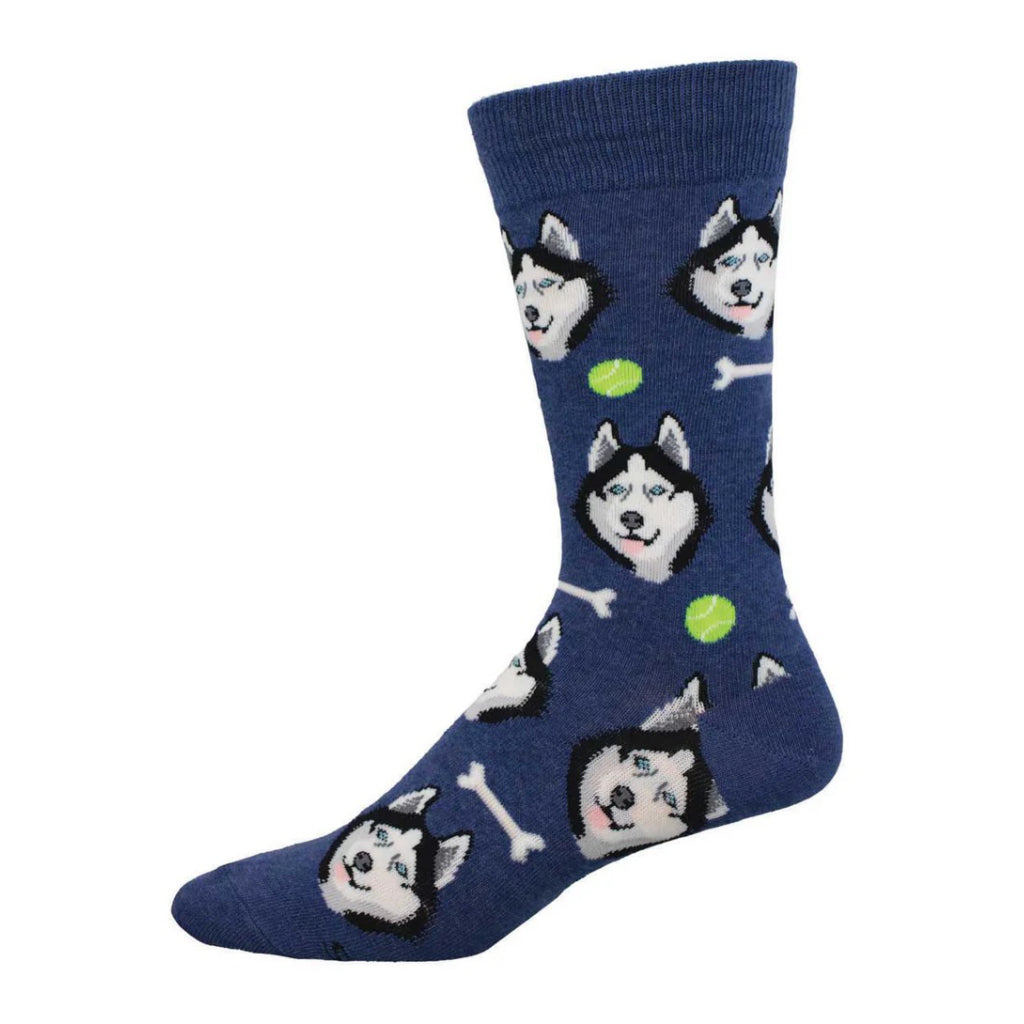 Men's Give A Dog A Bone Socks Denim Heather.