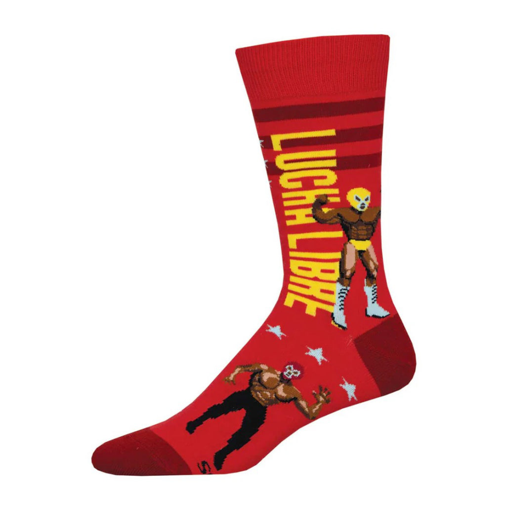 Men's Lucha Libre Socks Red.