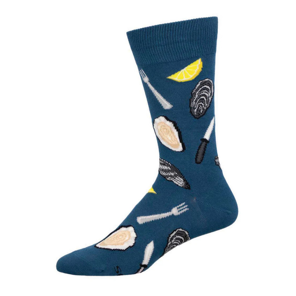 Men's Oyster Shucker Socks Blue.