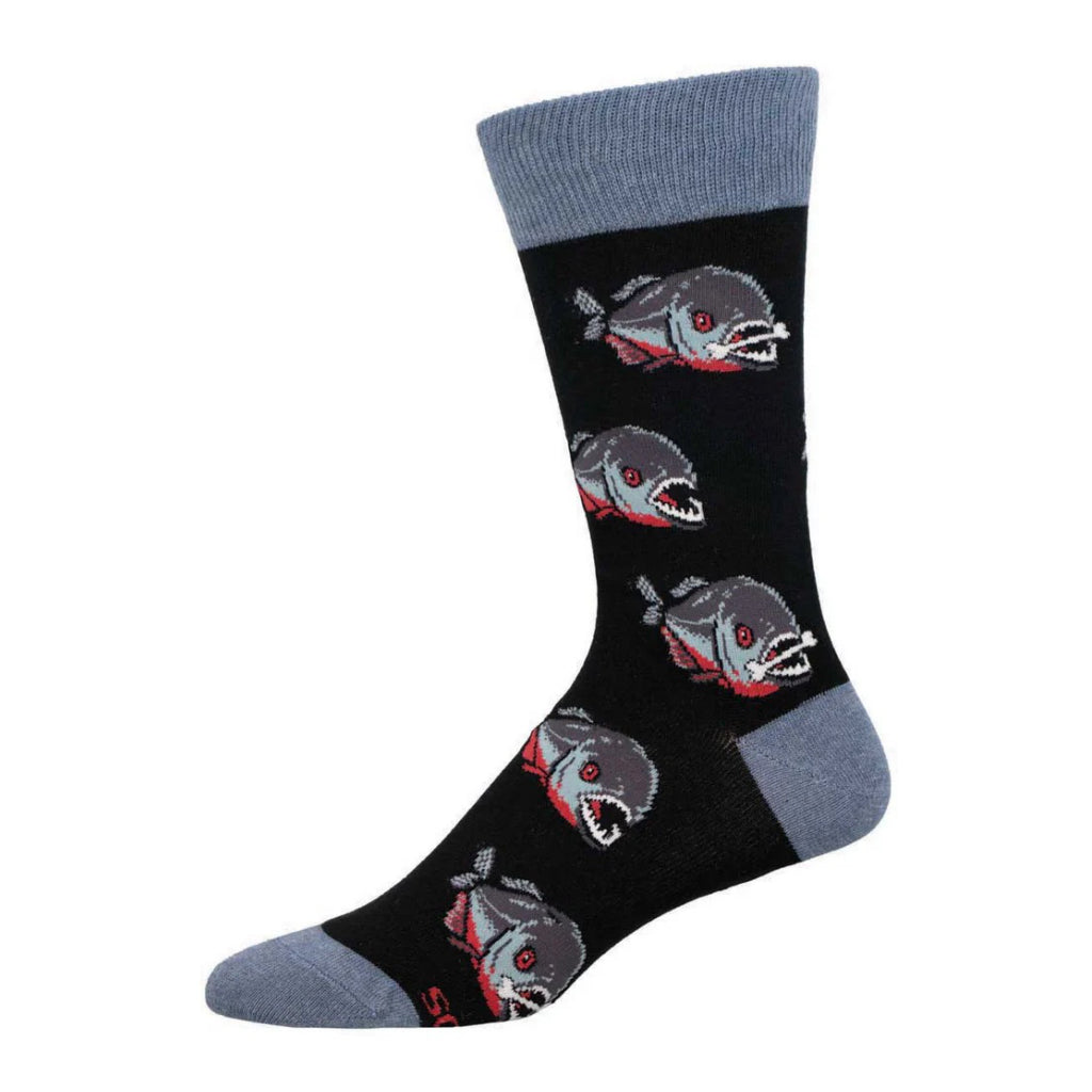 Men's Piranha Socks Black.