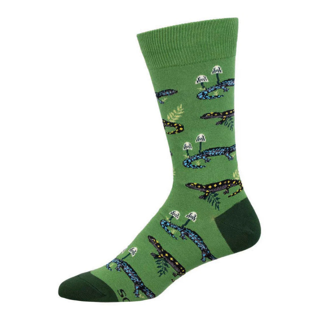 Men's Salamander Socks Green.