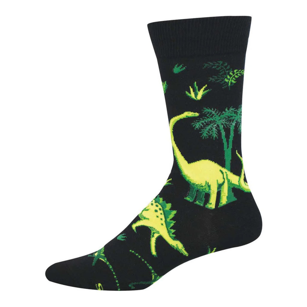 Men's Scenic Dinos Socks Black.