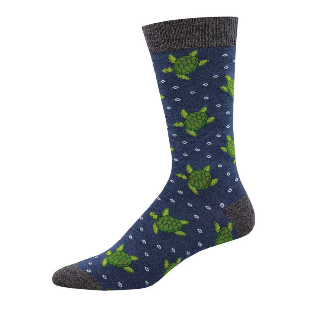 Men's Turtle Tales Socks Denim Heather.