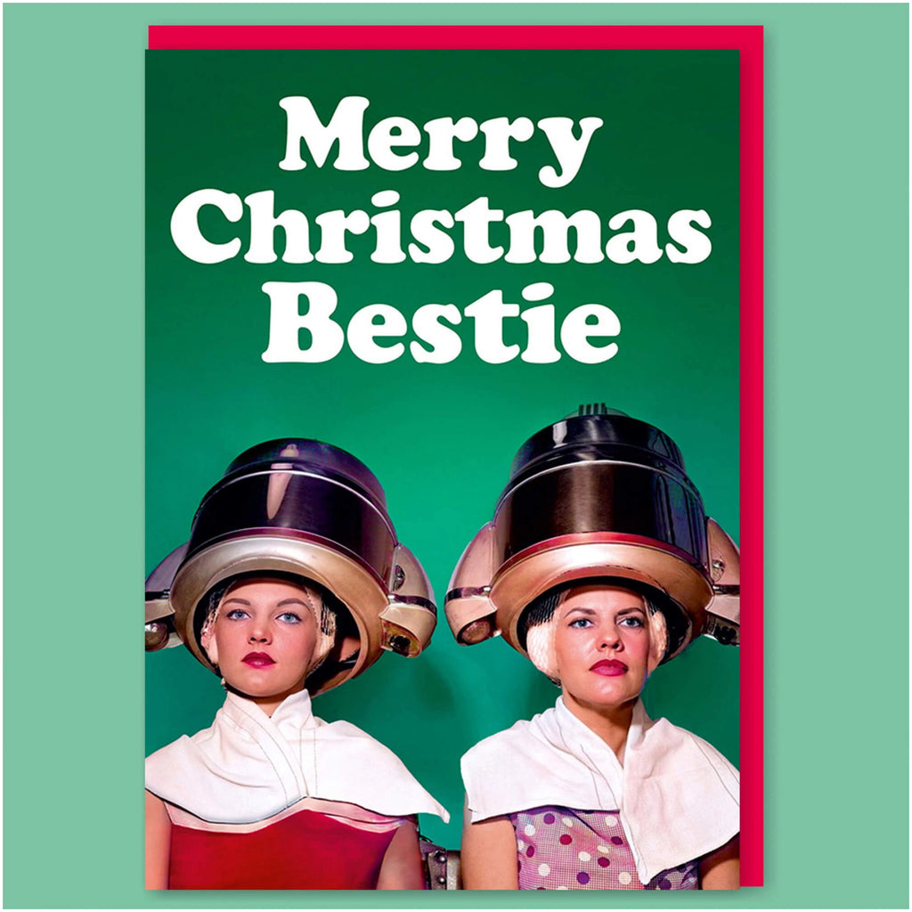 Merry Christmas Bestie Greeting Card.