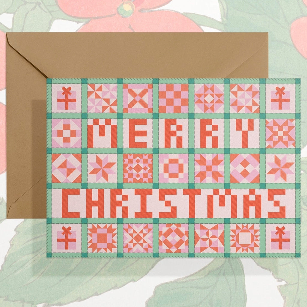 Merry Christmas Patchwork Card.