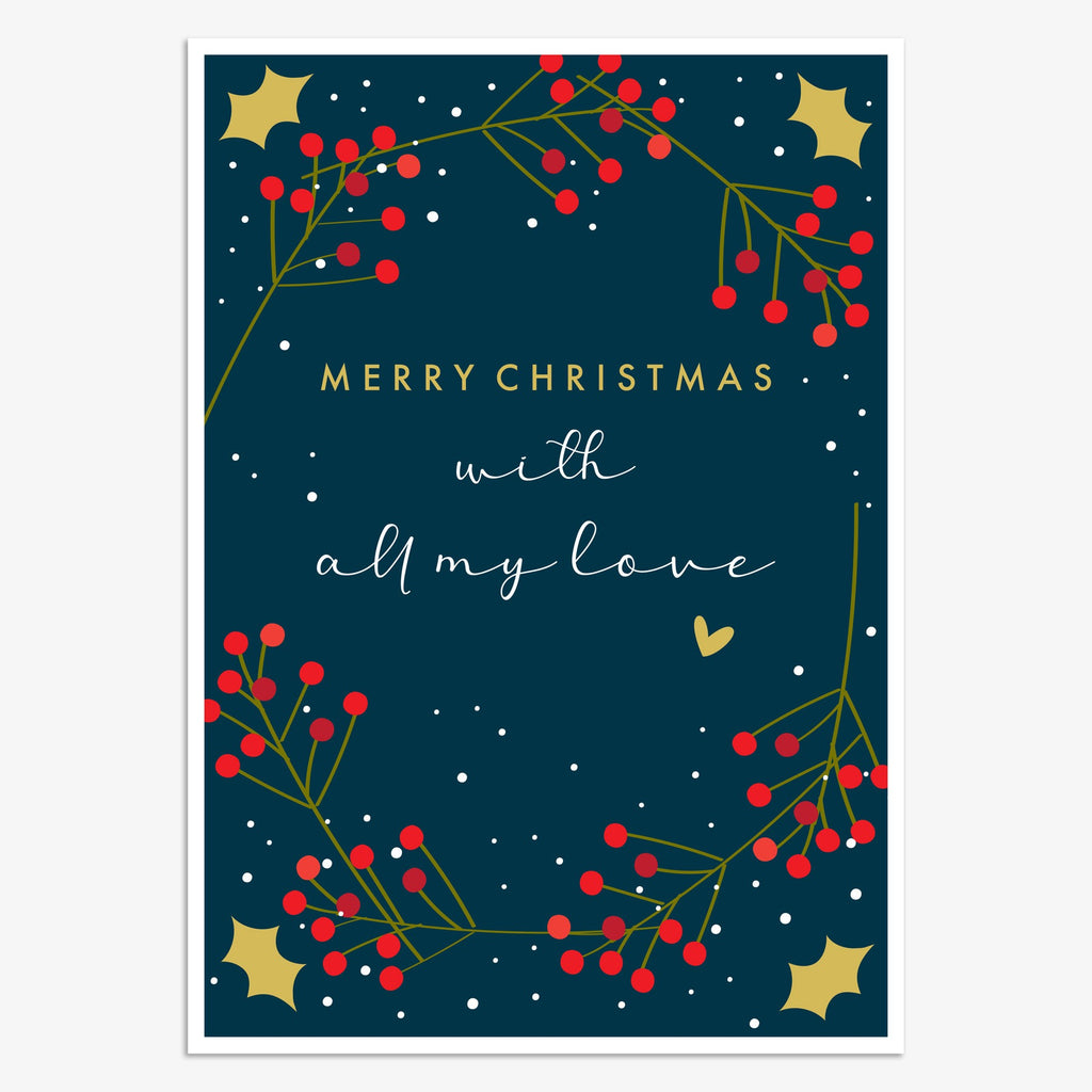 Merry Christmas With All My Love Card.