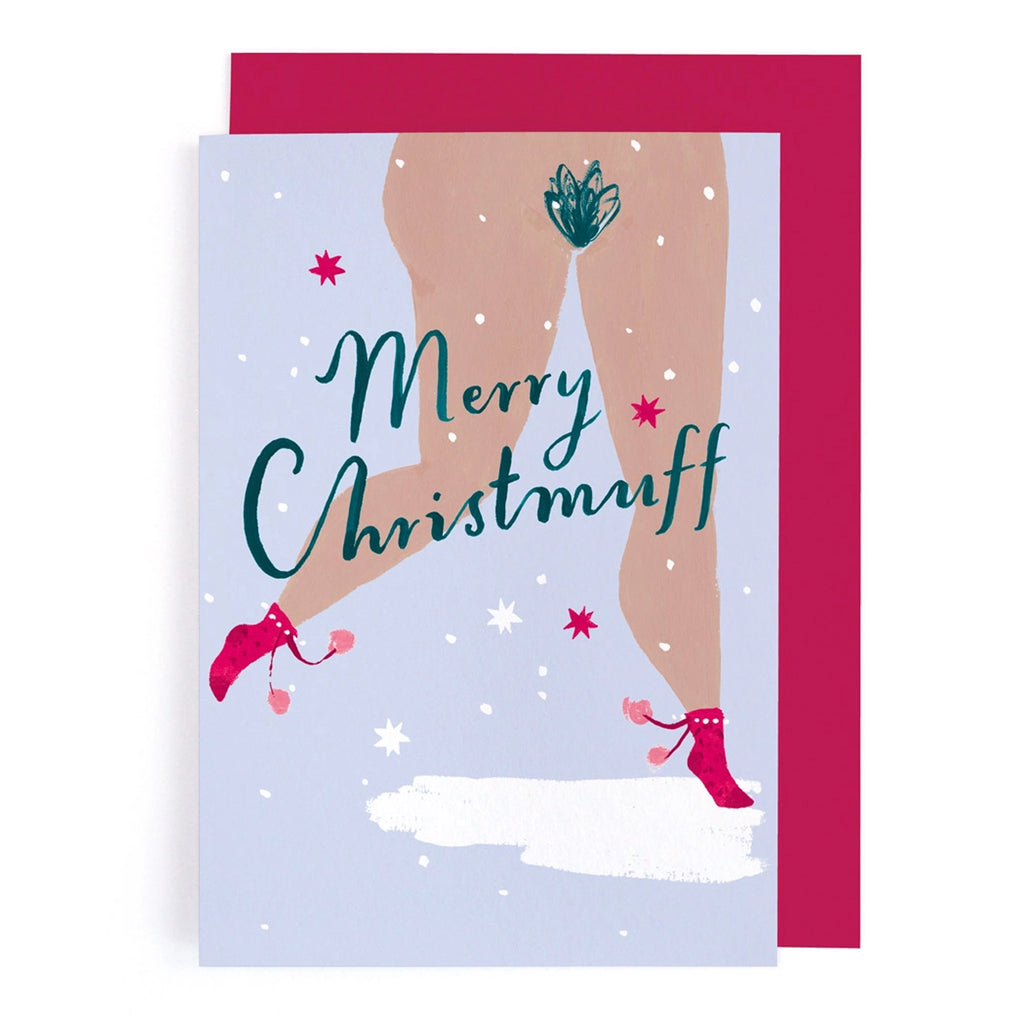 Merry Christmuff Christmas Card.