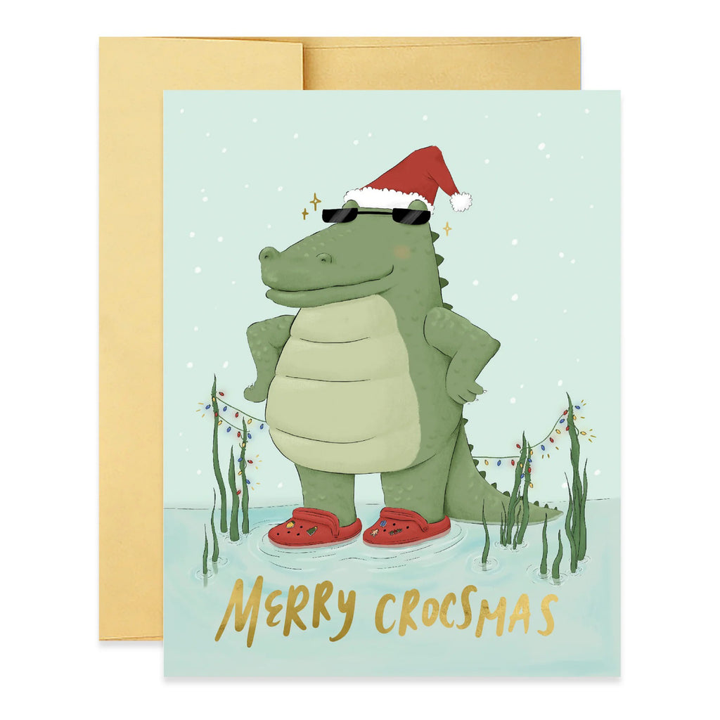 Merry Crocsmas Card.