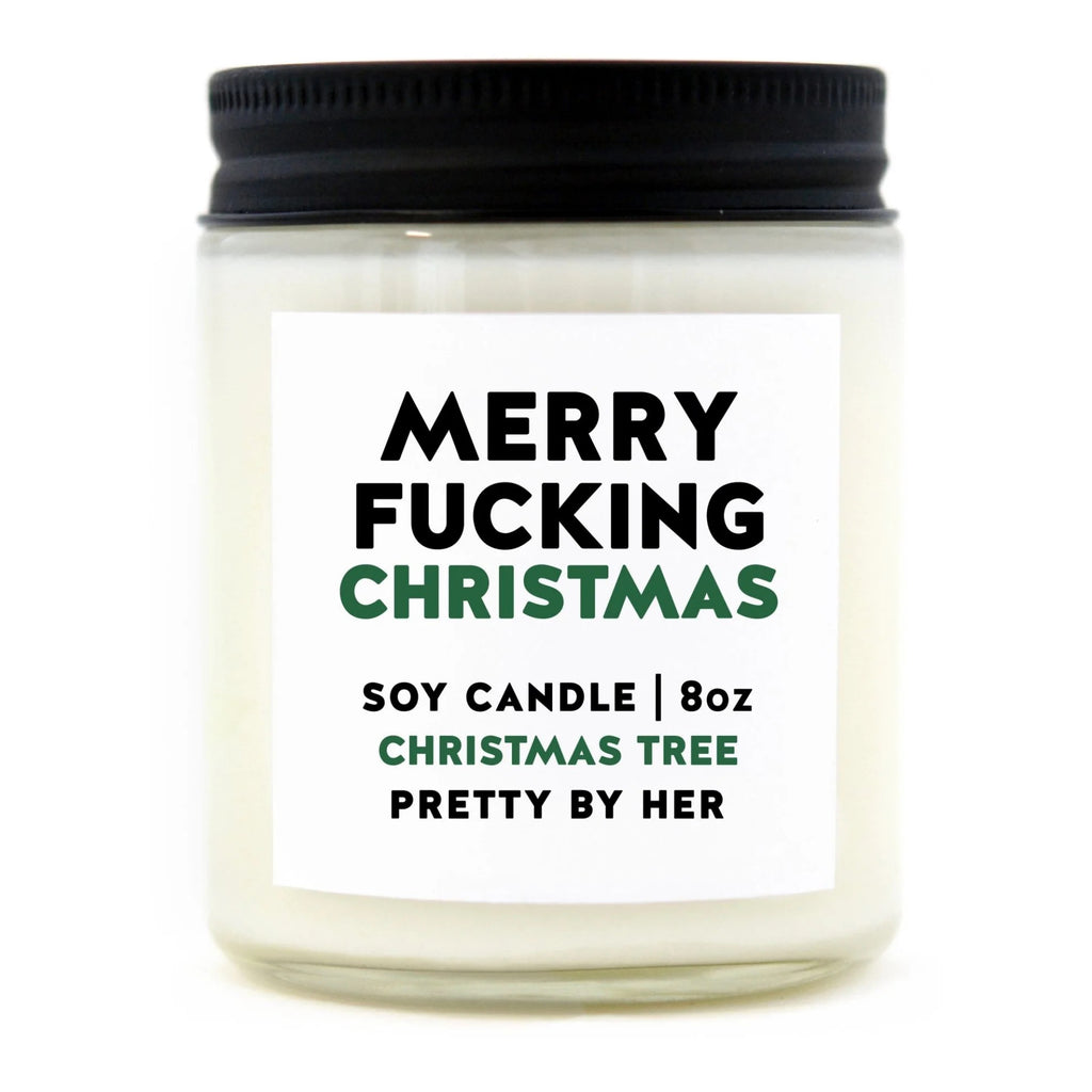 Merry Fucking Christmas Soy Wax Candle.