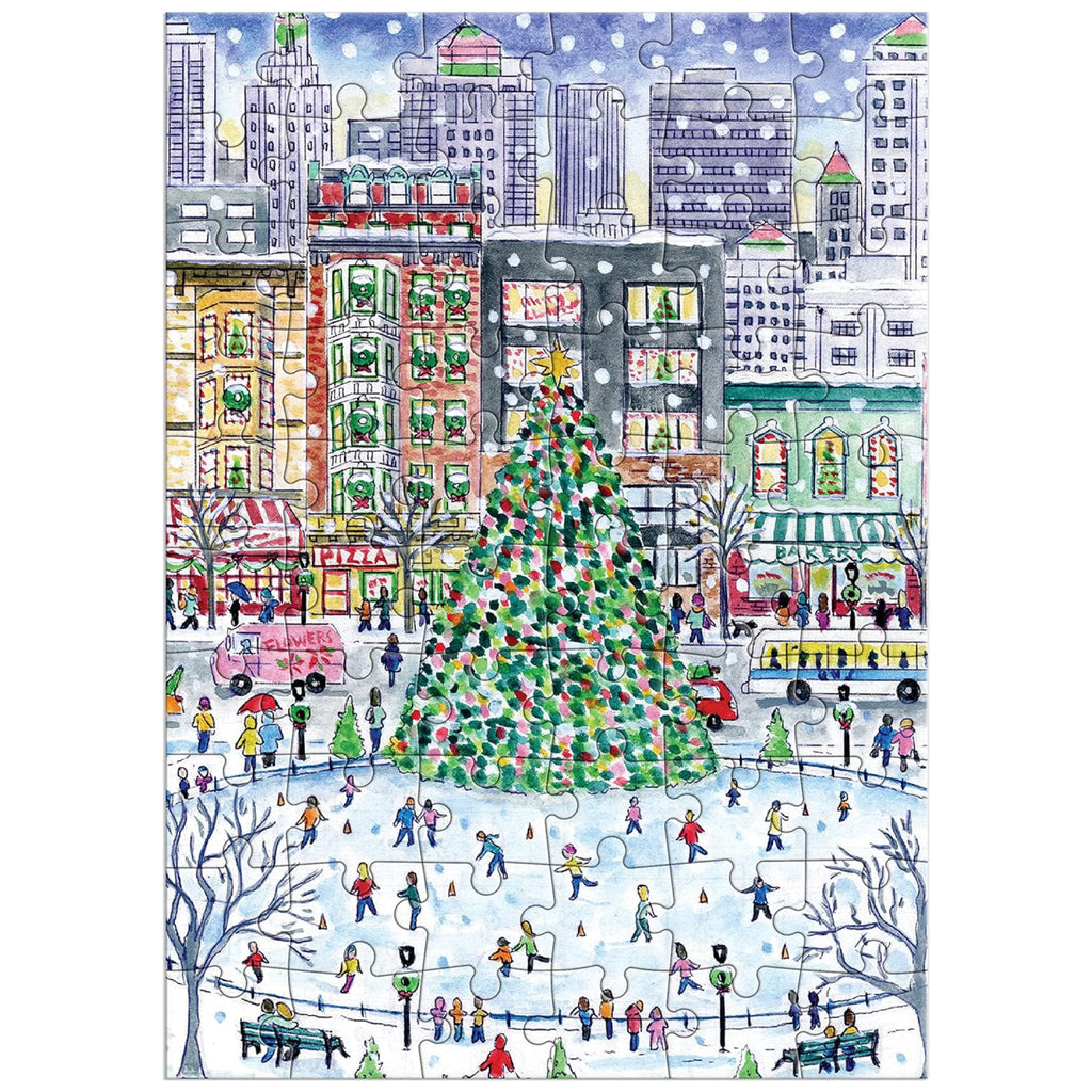 Michael Storrings Christmas in the City Greeting Card Puzzle puzzle.