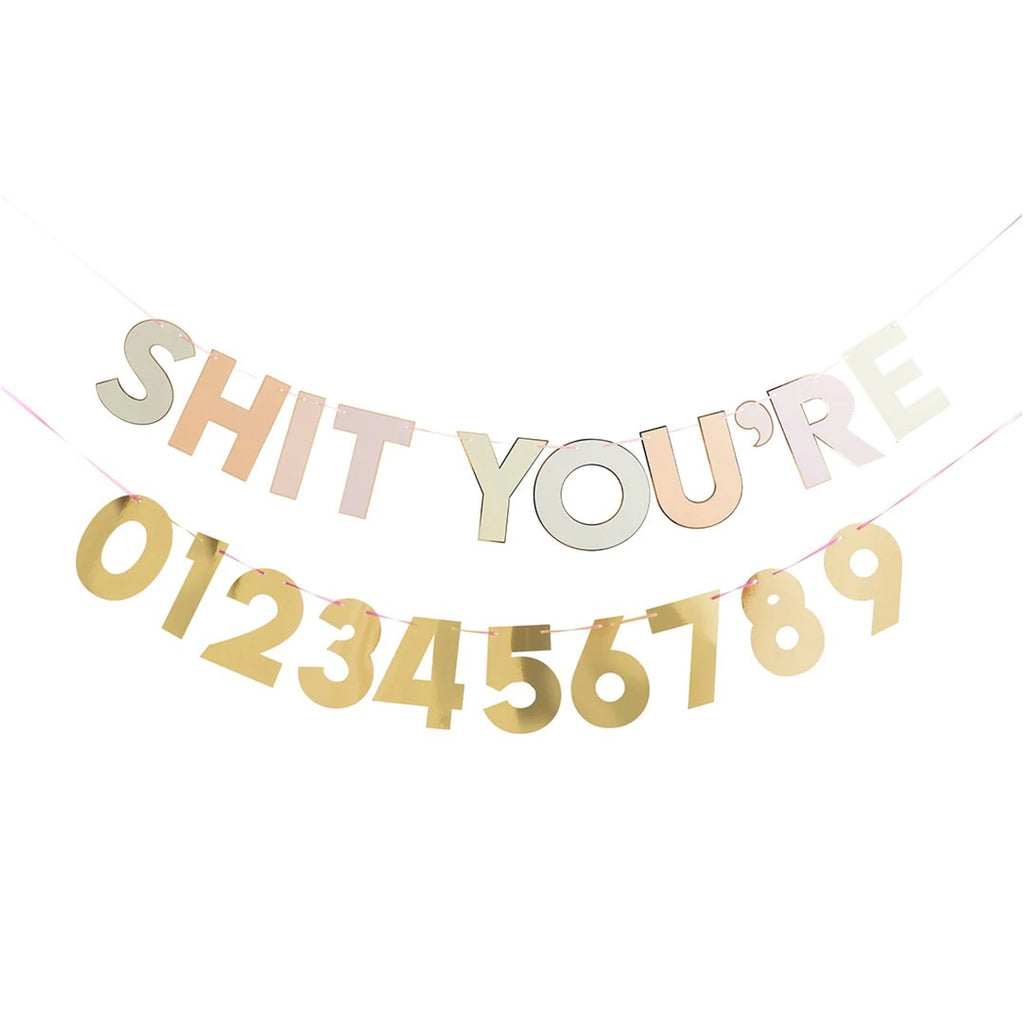 Milestone 'Sh*T You're' Customisable Banner.