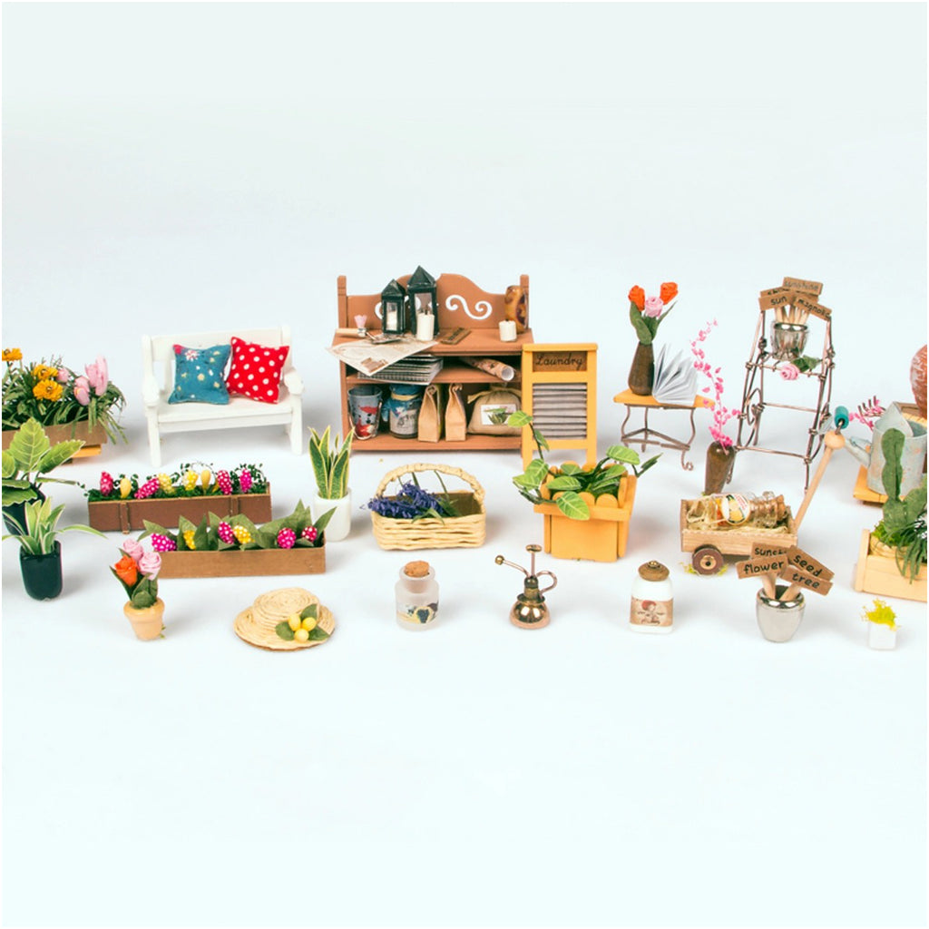 Miller's Garden DIY Miniature House Kit contents.