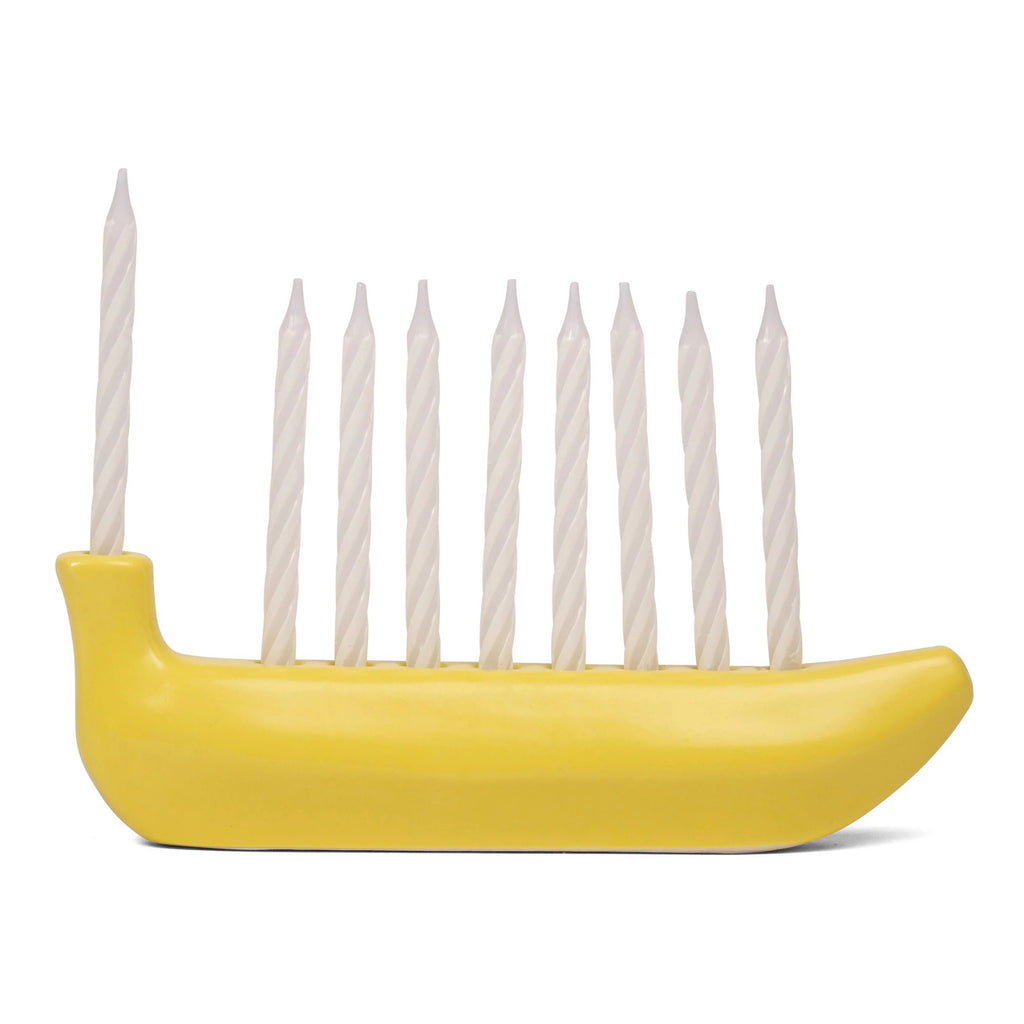 Mini Banorah with candles.