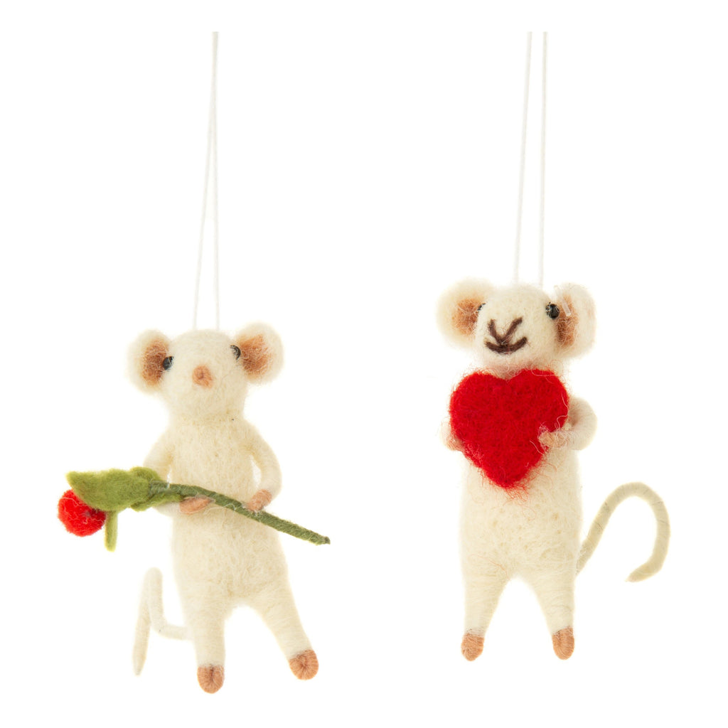 Mini Felt Mouse Ornament.