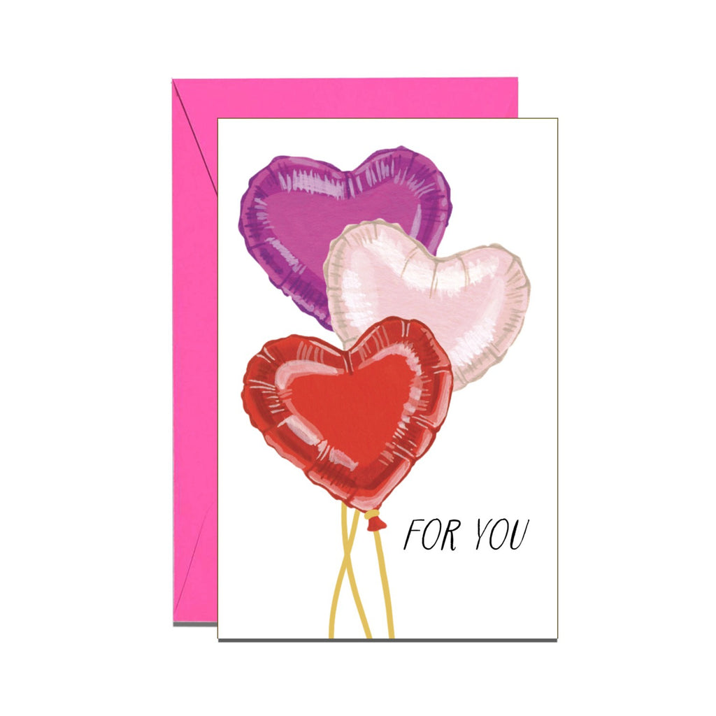 Mini Heart Balloons Enclosure Card.