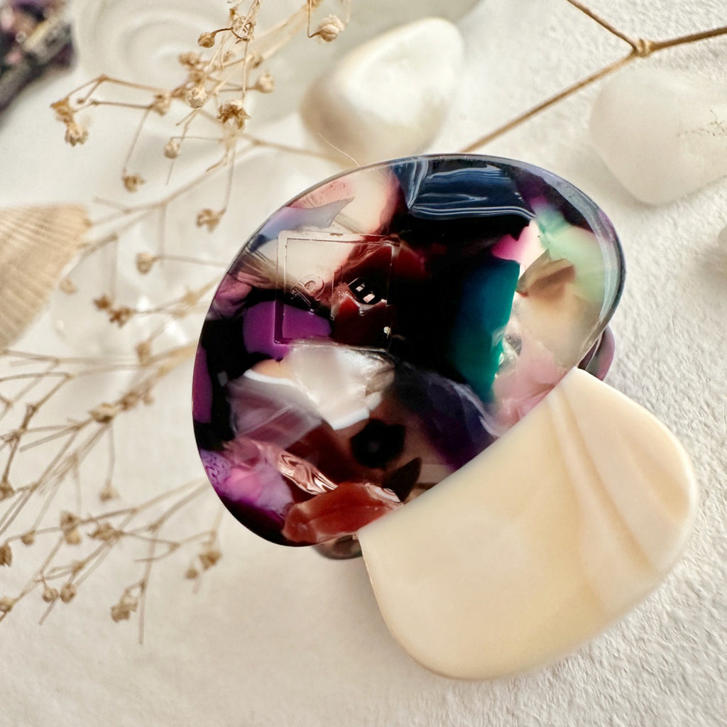 Mini Mushroom Hair Claw Violet.