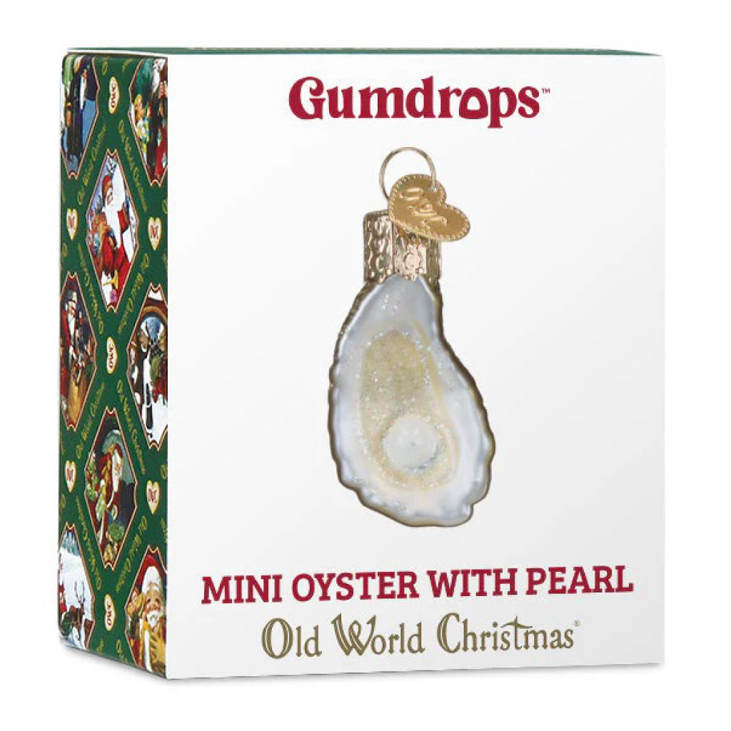 Mini Oyster With Pearl Ornament packaging.