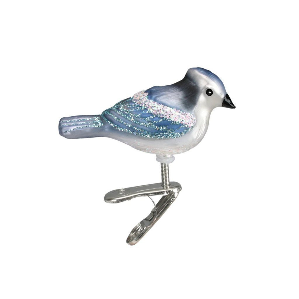 Mini Songbird Ornament Blue jay.