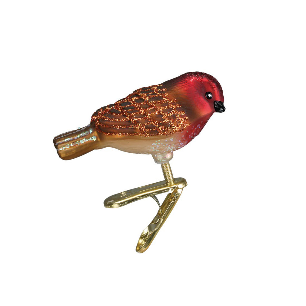 Mini Songbird Ornament Finch.