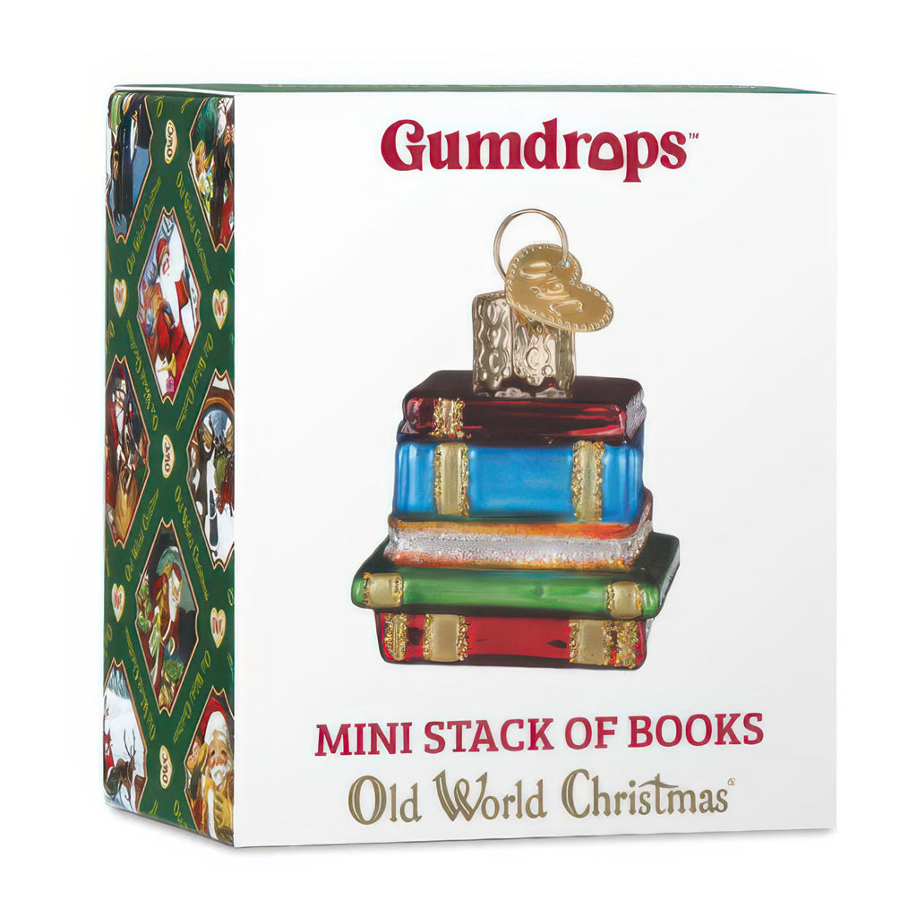 Mini Stack Of Books Ornament packaging.