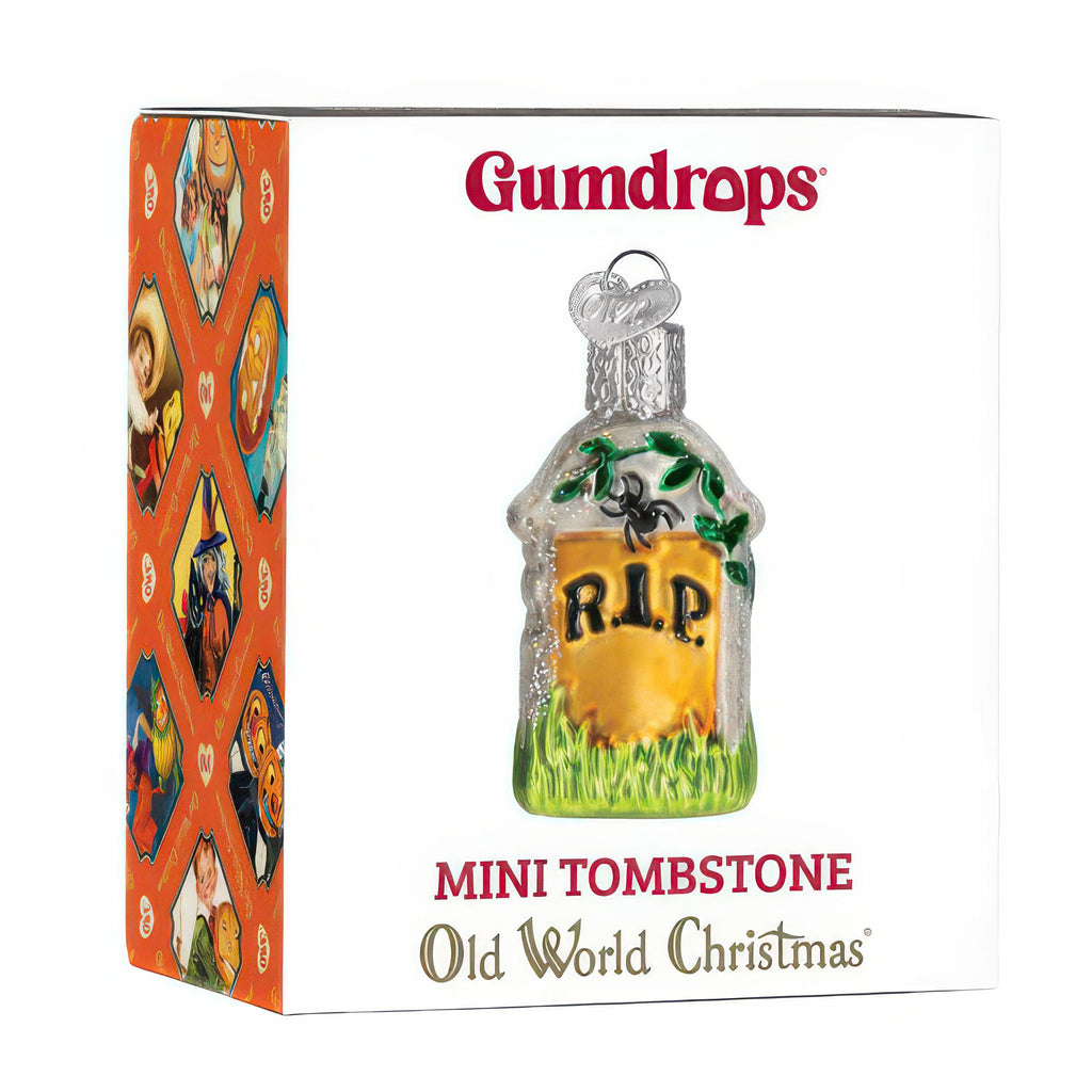 Mini Tombstone Ornament packaging.