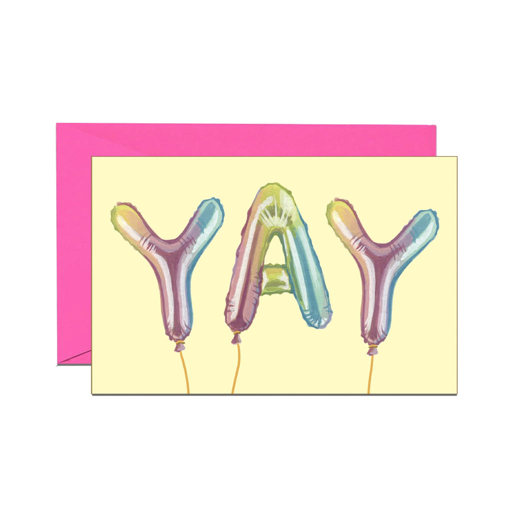 Mini Yay Foil Balloons Enclosure Card.