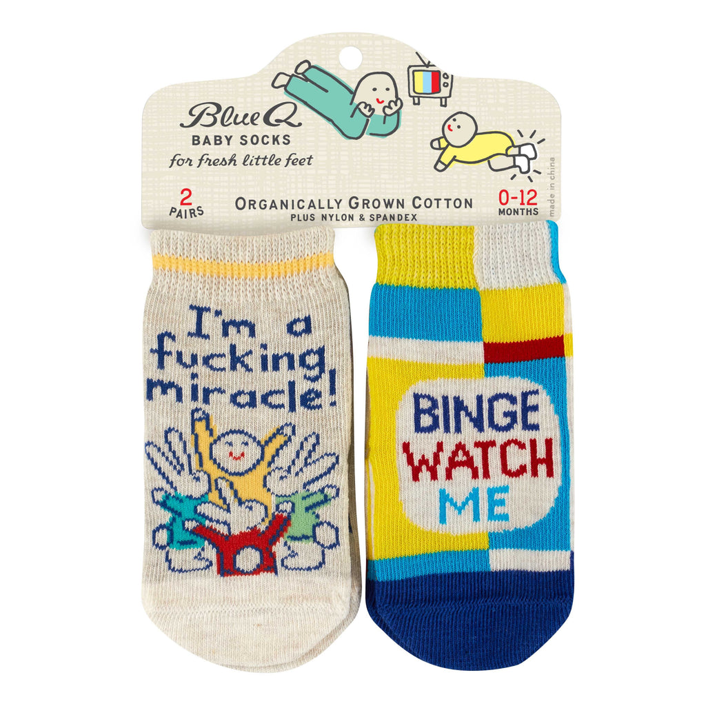 Miracle/Binge Watch Baby Socks.