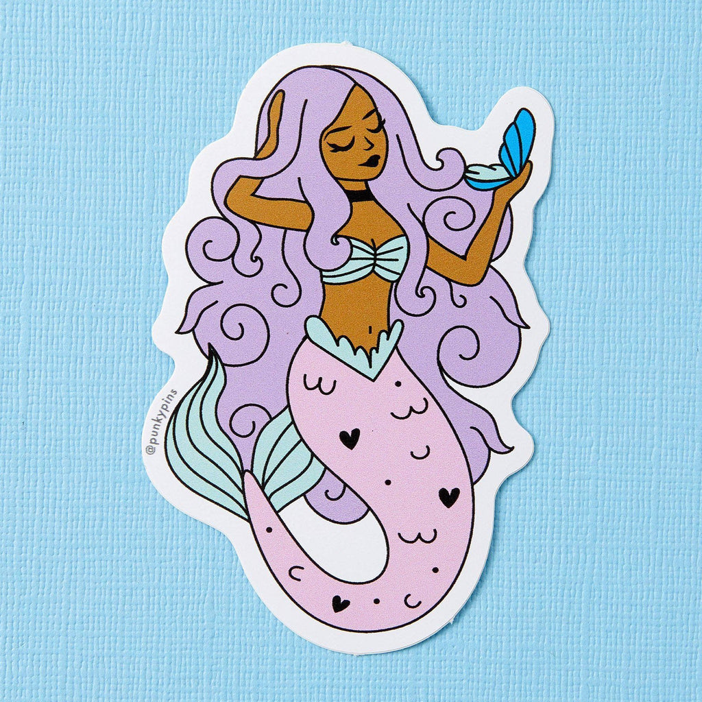 Mirror Mirror Mermaid Vinyl Sticker.